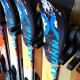 Wall mounted ski rack 9 pairs of skis