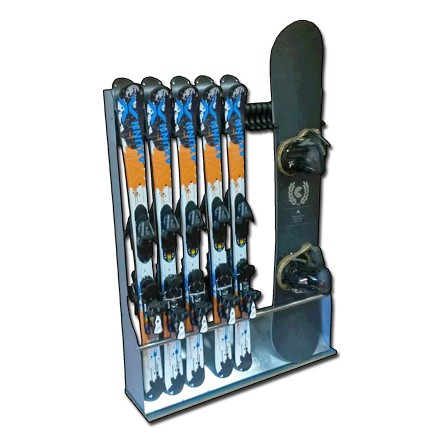 Rangement mural pour 9 paires de skis et snowboard